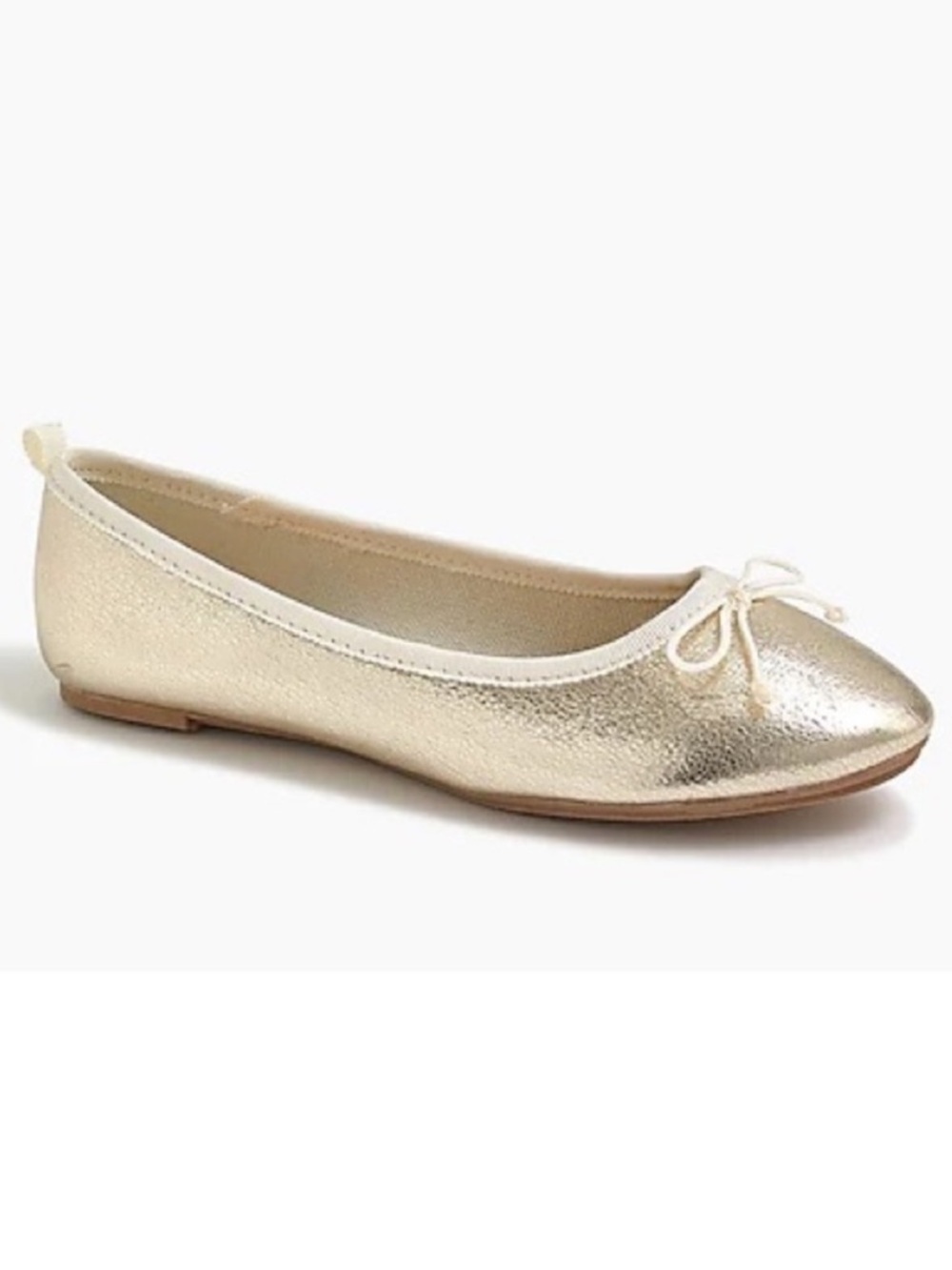 Crew Cuts by J. Crew gold metallic bow ballet flats